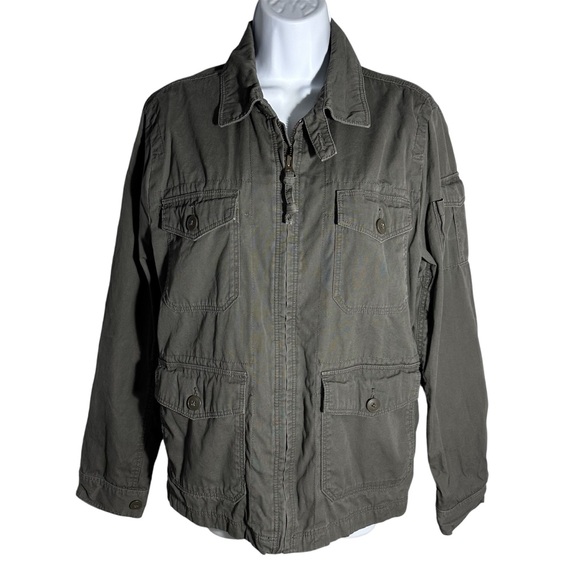 J Crew green Broken In military utility jacket women’s small - Picture 2 of 11